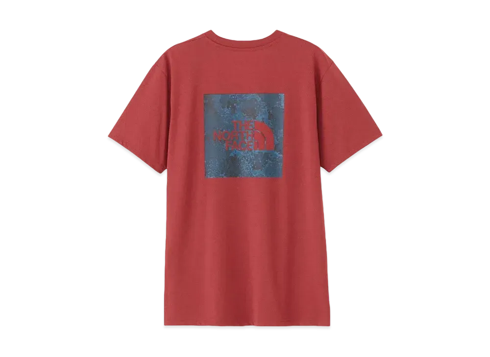 The North Face Short Sleeve Run Mesh Square Logo Tee "Iron Red"
