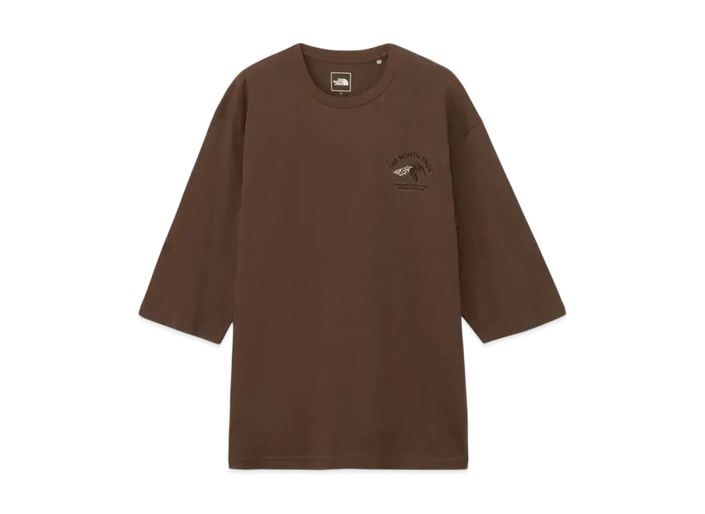 The North Face Quarter Sleeve One Point Logo Tee "Smoky Brown"