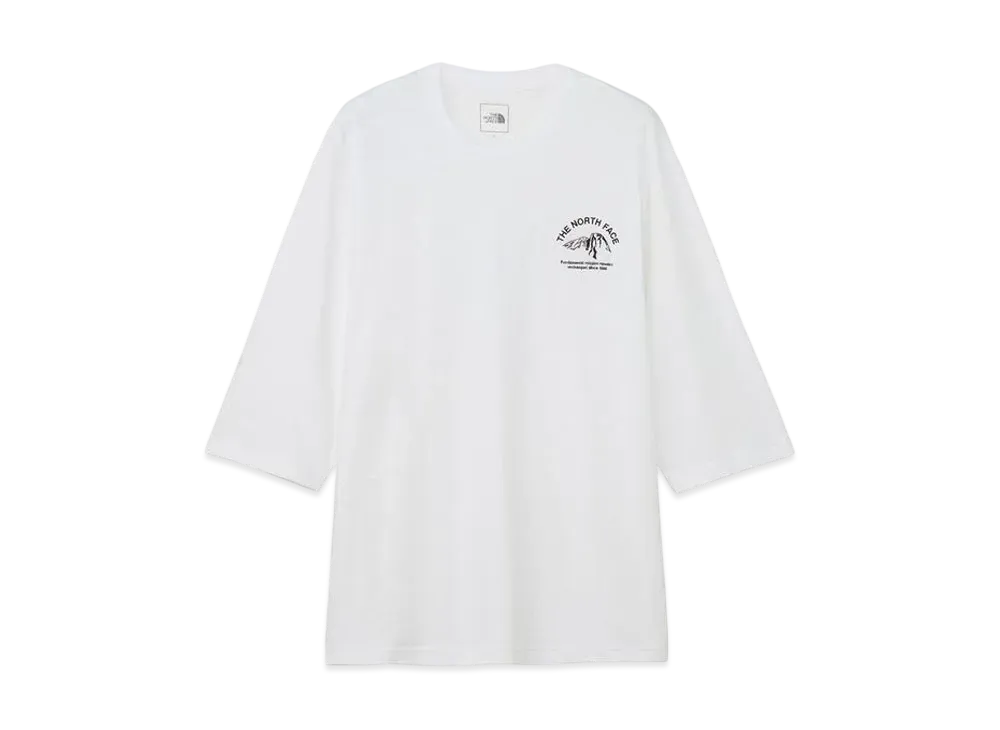 The North Face Quarter Sleeve One Point Logo Tee "White"