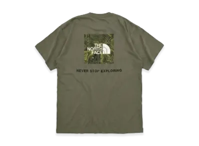 The North Face Short Sleeve Back Square Traverse Logo Tee "Olive"