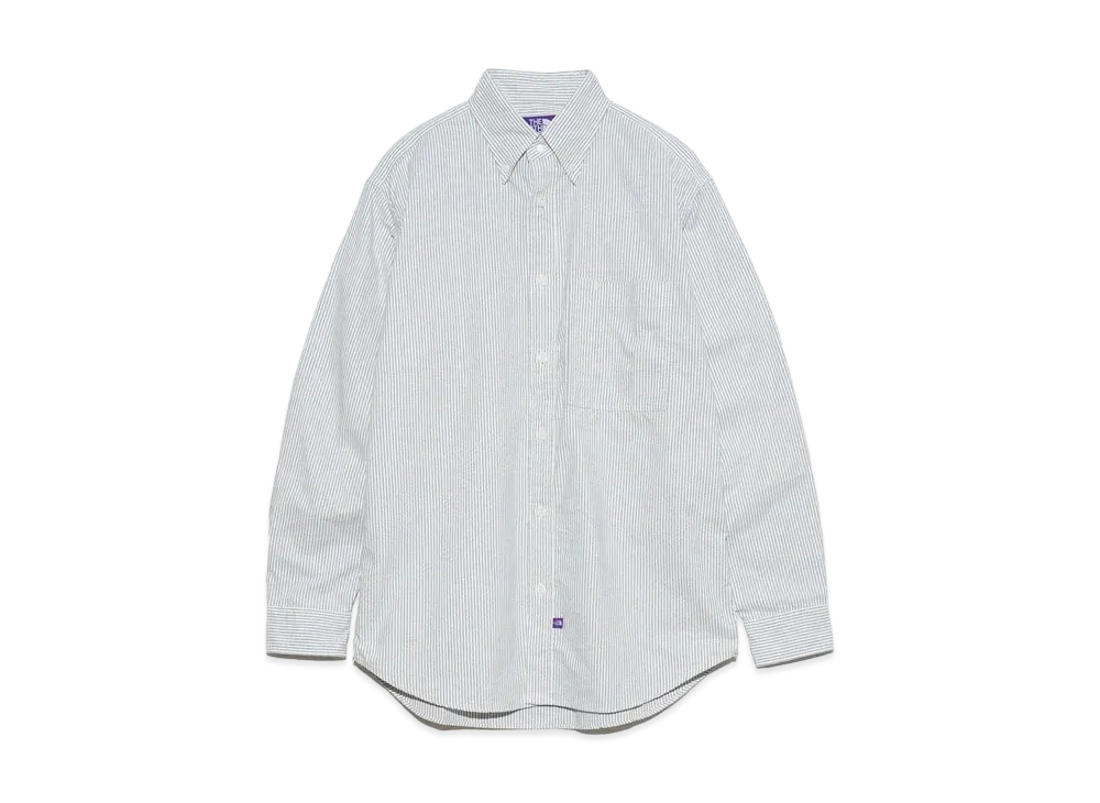 The North Face PURPLE LABEL Button Down Striped Field Shirt "Asphalt Gray(AG)"