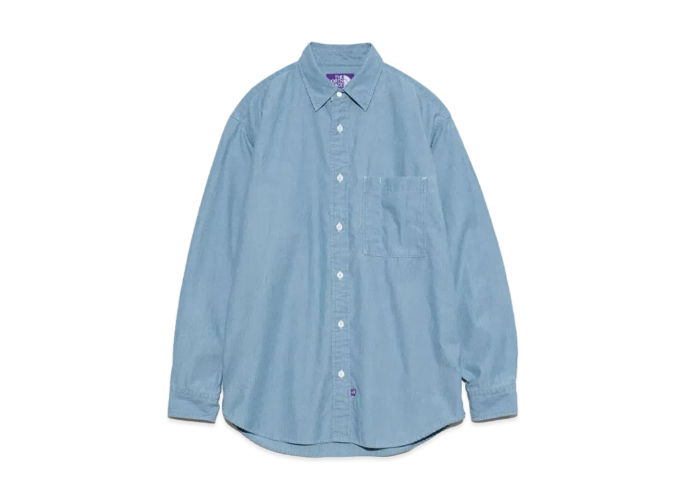 The North Face PURPLE LABEL Regular Collar Chambray Field Shirt "Indigo Bleach"