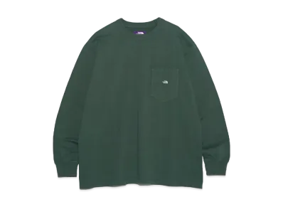 The North Face PURPLE LABEL 7oz Long Sleeve Pocket Tee "SprucexOff White"