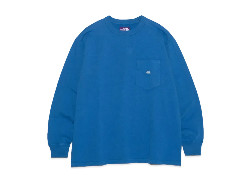 The North Face PURPLE LABEL 7oz Long Sleeve Pocket Tee "Royal BluexOff White"