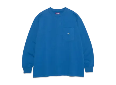 The North Face PURPLE LABEL 7oz Long Sleeve Pocket Tee "Royal BluexOff White"