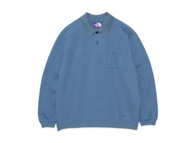 The North Face PURPLE LABEL Field Long Sleeve Pocket Polo "Smoke Blue"