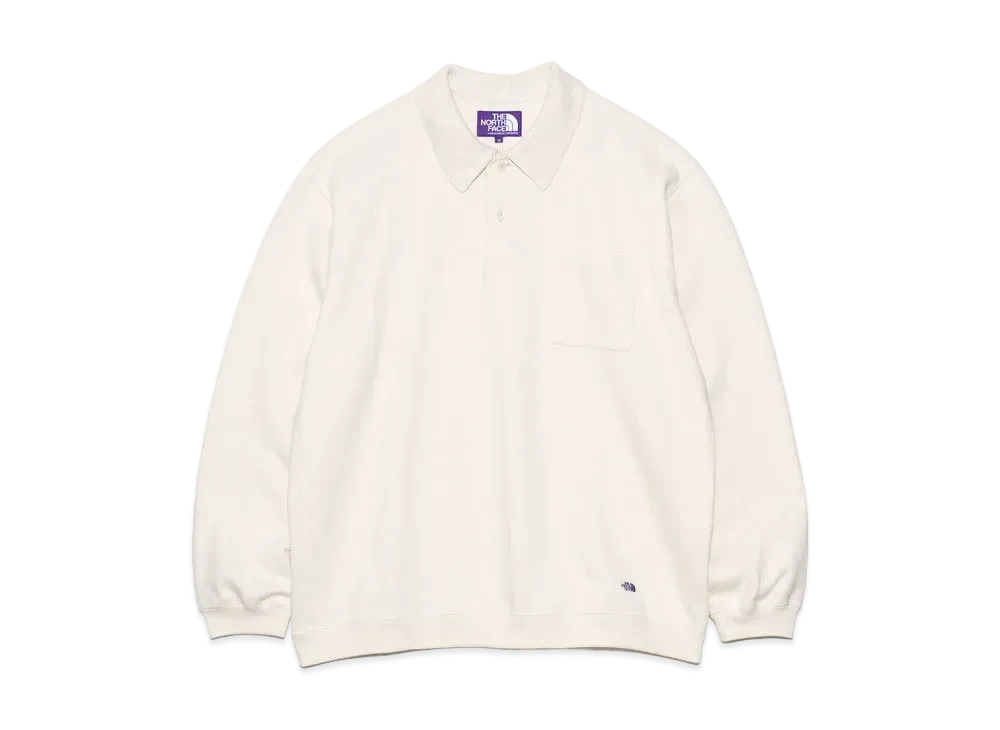 The North Face PURPLE LABEL Field Long Sleeve Pocket Polo "Ivory"