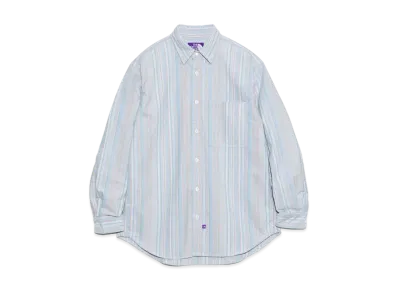 The North Face PURPLE LABEL Regular Collar NP Striped Field Shirt "Blue"