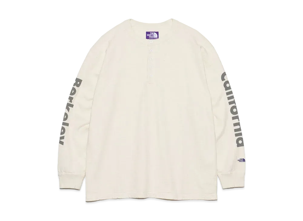 The North Face PURPLE LABEL Field Long Sleeve Henley Neck Graphic Tee "Ivory"