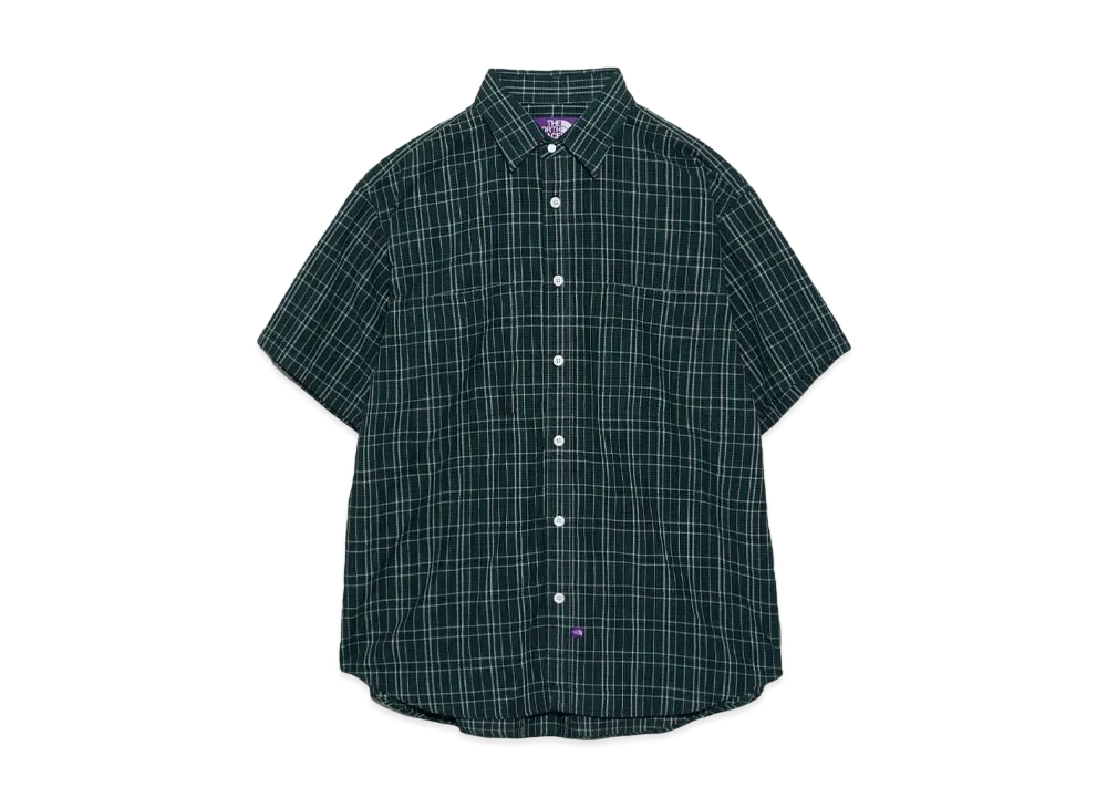 The North Face PURPLE LABEL Plaid Dobby Field S/S Shirt "Green"