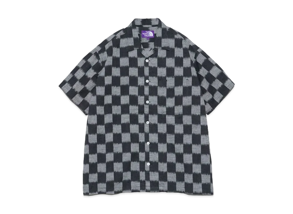 The North Face PURPLE LABEL Open Collar Checkerboard Field S/S Shirt "Black"