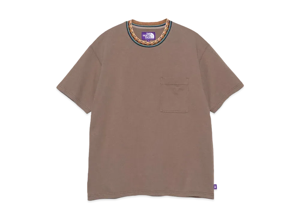 The North Face PURPLE LABEL NP Jacquard Neck Field Tee "Brown"