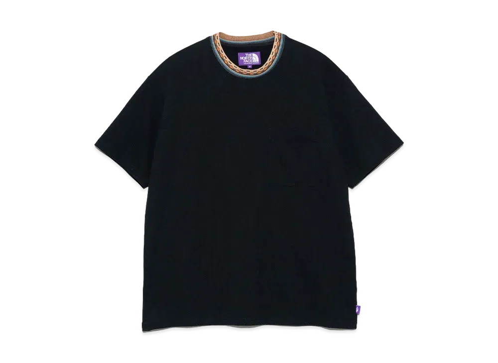 The North Face PURPLE LABEL NP Jacquard Neck Field Tee "Black"