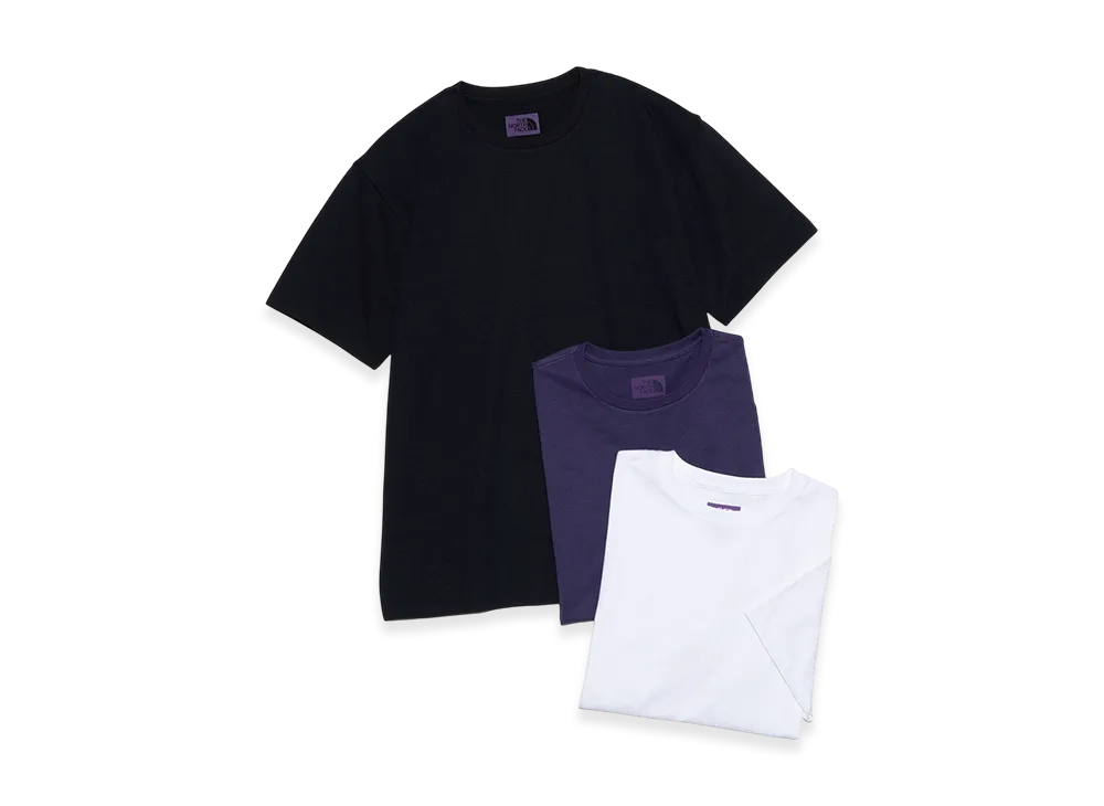 The North Face Purple Label Pack Field Tee 3P "White/Purple/Black"