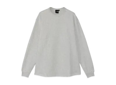 The North Face Long Sleeve Warm Waffle Crew "White Mix Gray"