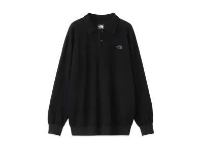 The North Face Long Sleeve Comfortable Wool Polo "Black"