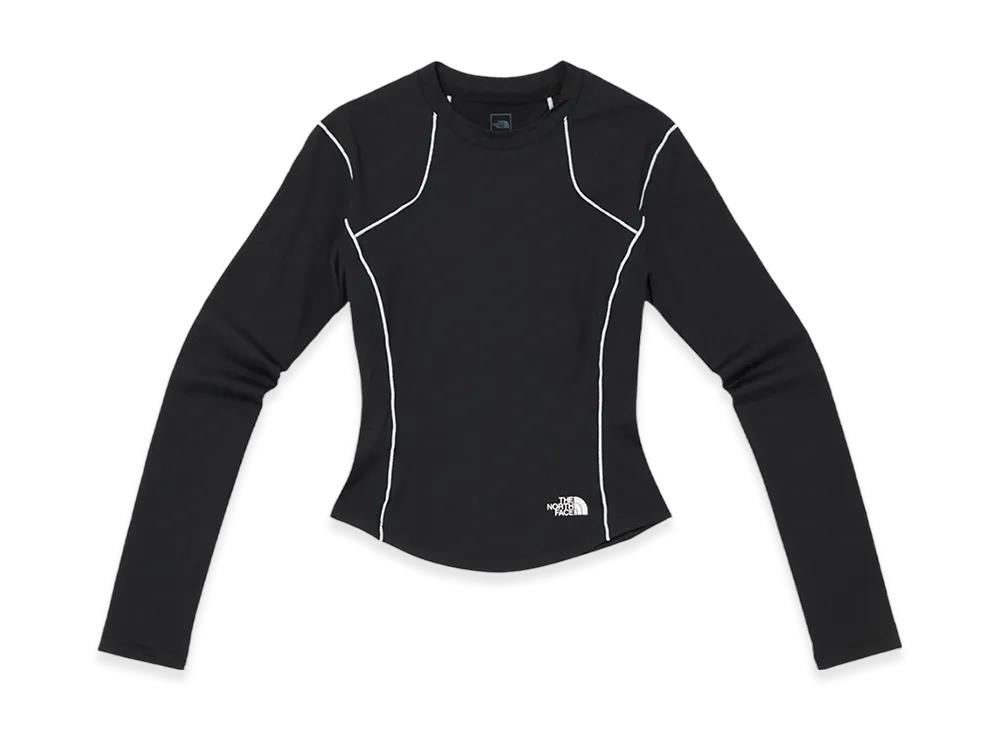 The North Face Gear Line L/S Round T-Shirt - 25SS (W) "Black"