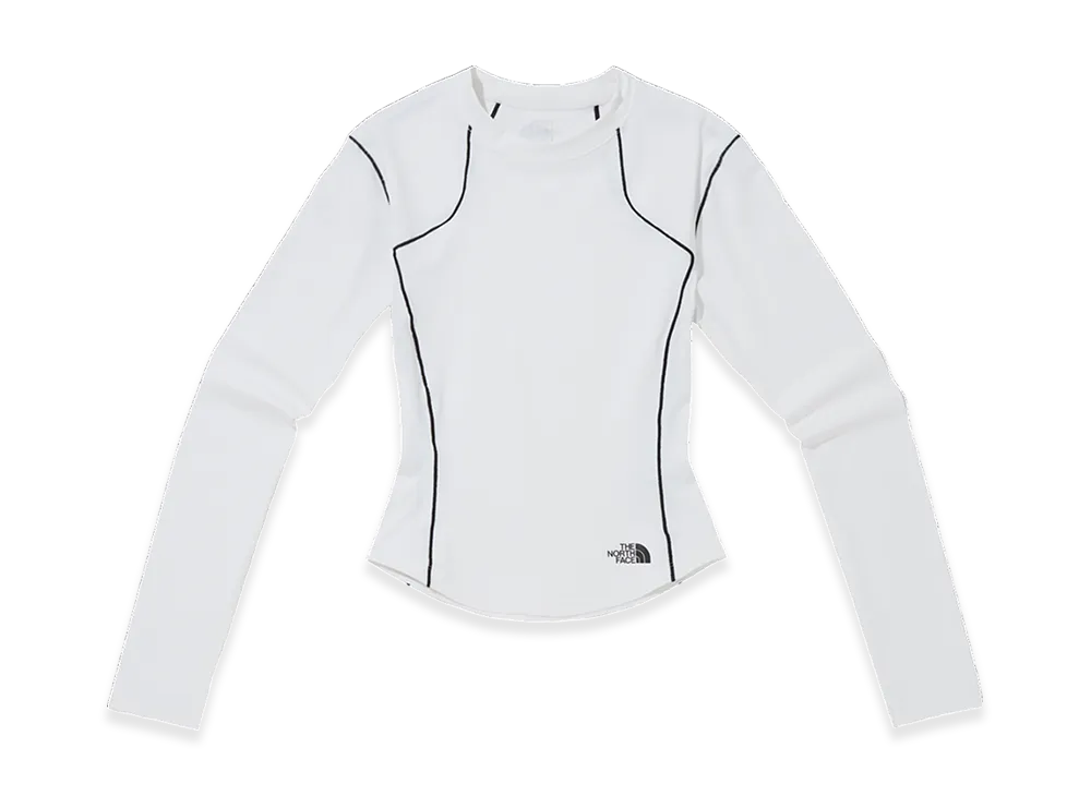 The North Face Gear Line L/S Round T-Shirt - 25SS (W) "Off White"