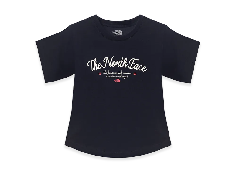 The North Face Lettering S/S Round T-Shirt (W) - 25SS "Dark Navy"