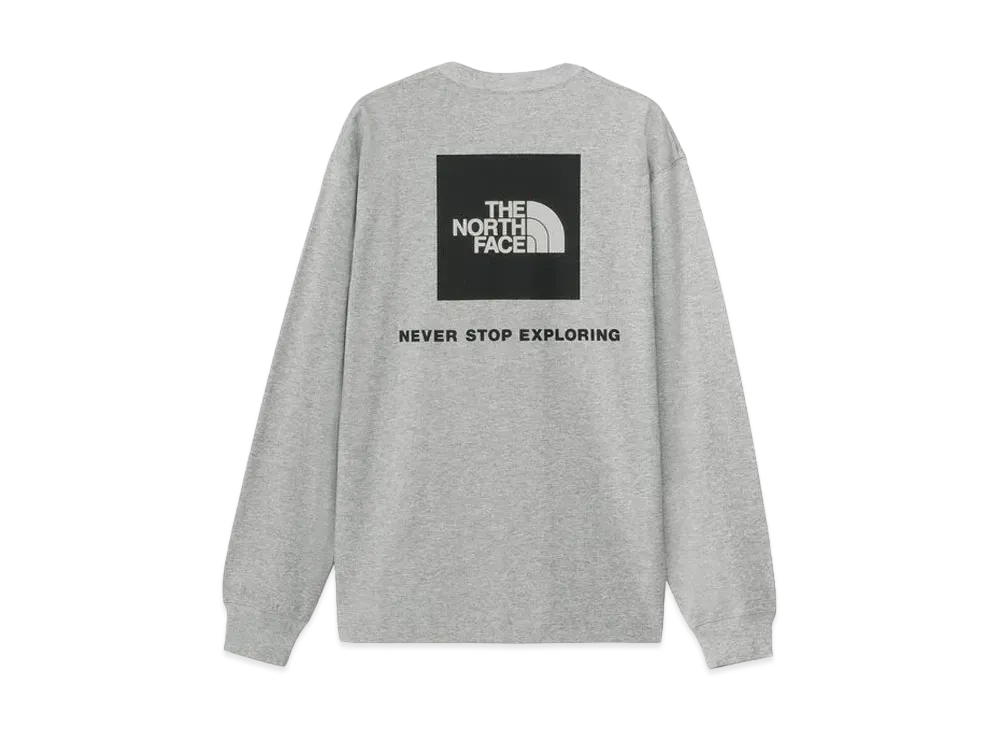 The North Face Long Sleeve Back Square Logo Tee "Mixed Gray 2"