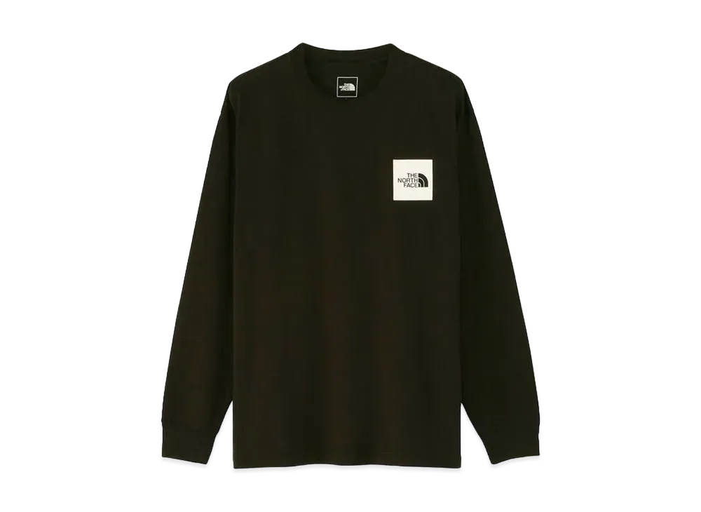 The North Face Long Sleeve Square Logo Tee "Black"