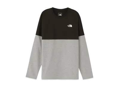 The North Face Long Sleeve Bicolor Nuptse City "Black x Mixed Gray"