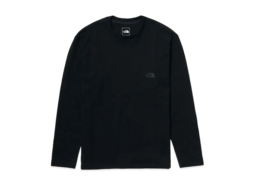 The North Face Long Sleeve Comfortable Refined Cotton Crew "Black"