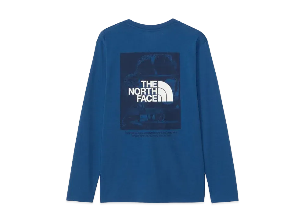 The North Face Long Sleeve Digital Box Logo Tee "Mountain Blue"
