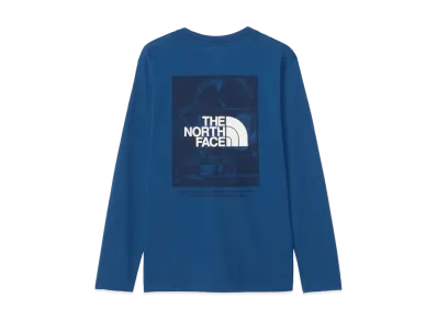 The North Face Long Sleeve Digital Box Logo Tee "Mountain Blue"