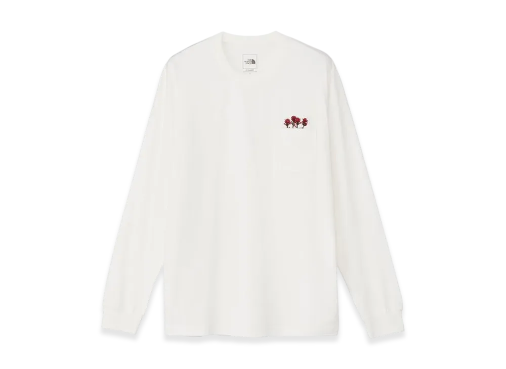The North Face Long Sleeve Flash Dried Flower Logo Tee "Off White"