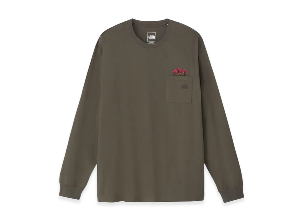 The North Face Long Sleeve Flash Dried Flower Logo Tee "New Taupe"