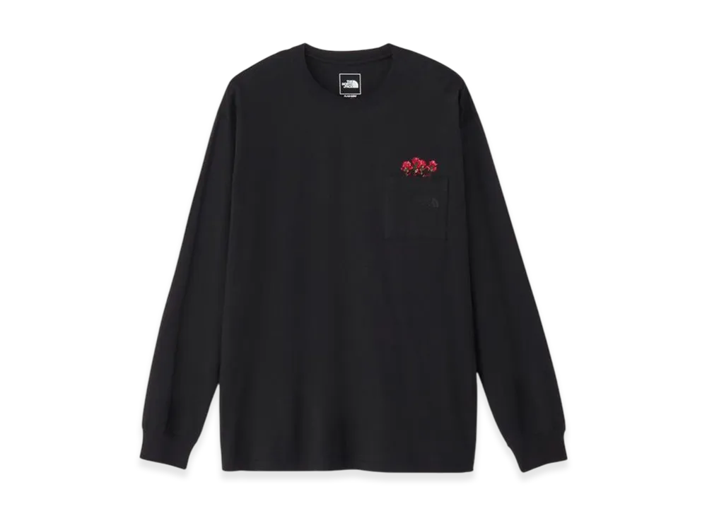 The North Face Long Sleeve Flash Dried Flower Logo Tee "Black"