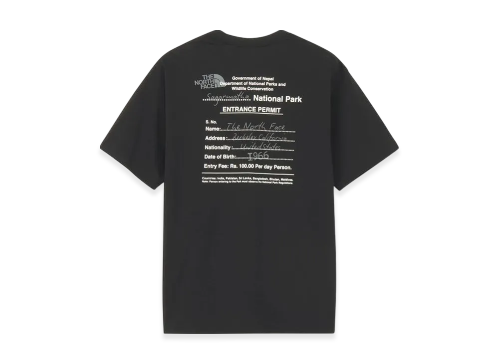 The North Face Short Sleeve Entrance Permission Tee "Black"