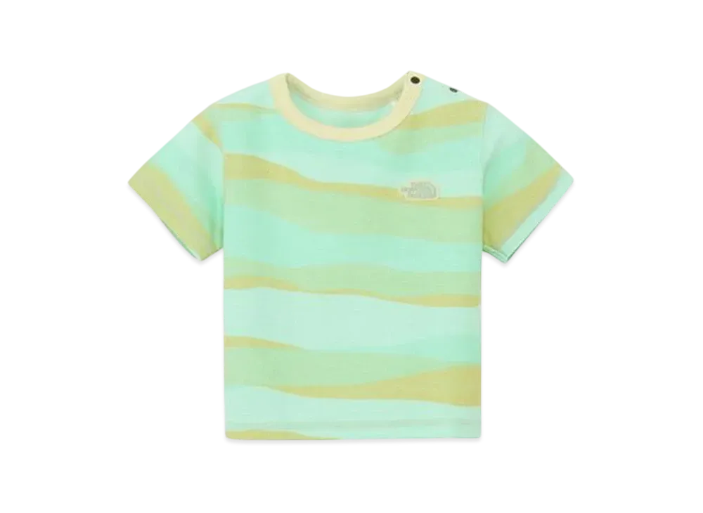 The North Face Baby Short Sleeve Latch Pile Tee "Green Blue Lee"