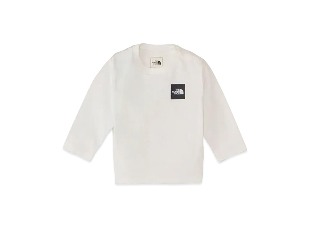 The North Face Baby L/S Small Square Logo Tee "White2"