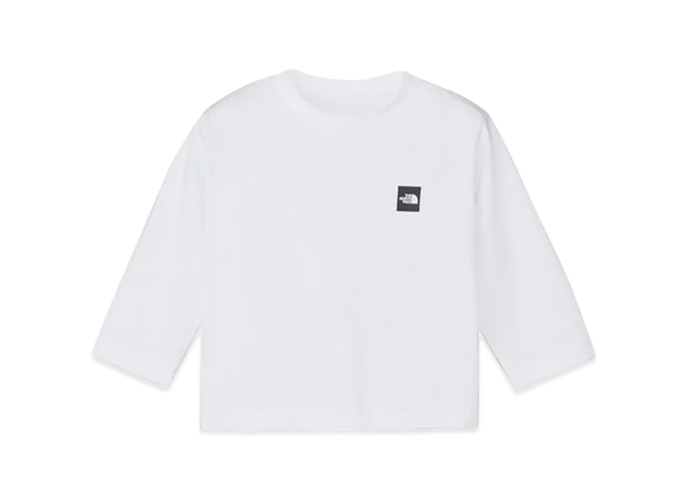 The North Face Long Sleeve Small Box Logo Tee Baby "White"