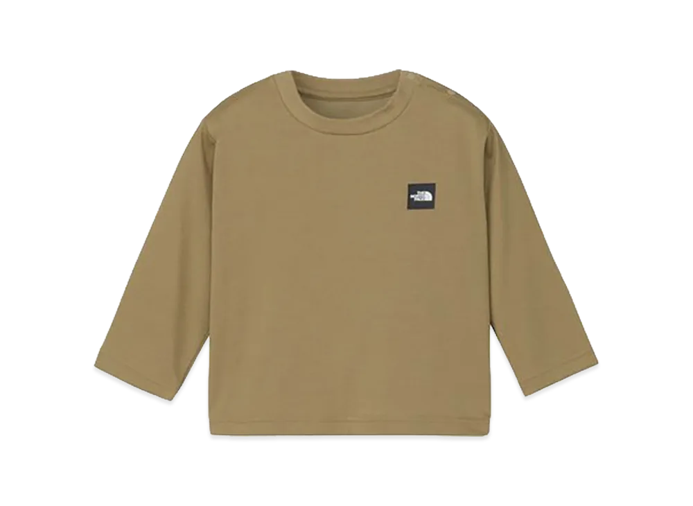 The North Face Long Sleeve Small Box Logo Tee Baby "Classic Khaki"