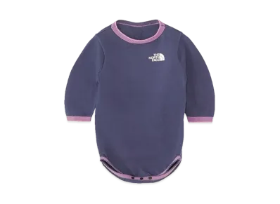 The North Face Baby L/S Cradle Cotton Rompers "Cave Blue"