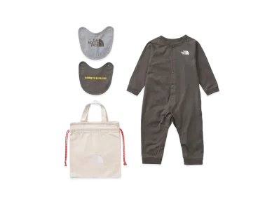 The North Face Baby L/S Rompers & 2P Bib "New Taupe"