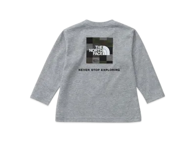 The North Face Baby Long Sleeve Block Logo Tee "Mix Gray"