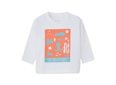 The North Face Baby Long Sleeve Shiretokotoko Tee "White"