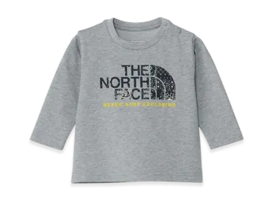 The North Face L/S Bandana Graphic Logo Tee Baby "Mixed Grey"