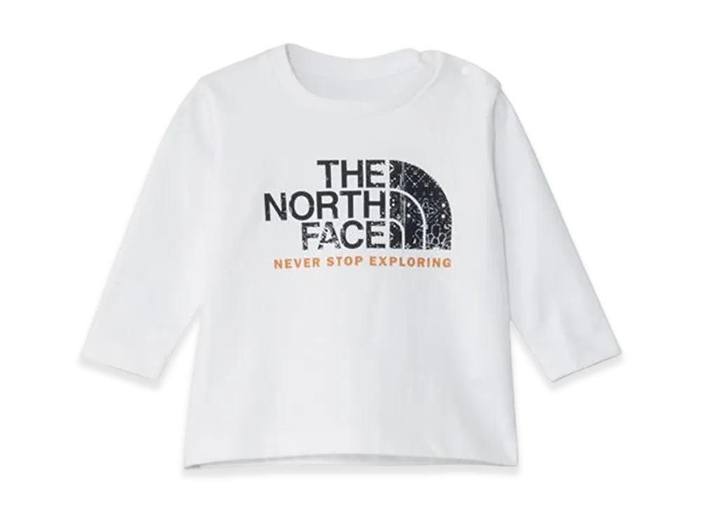 The North Face L/S Bandana Graphic Logo Tee Baby "White"