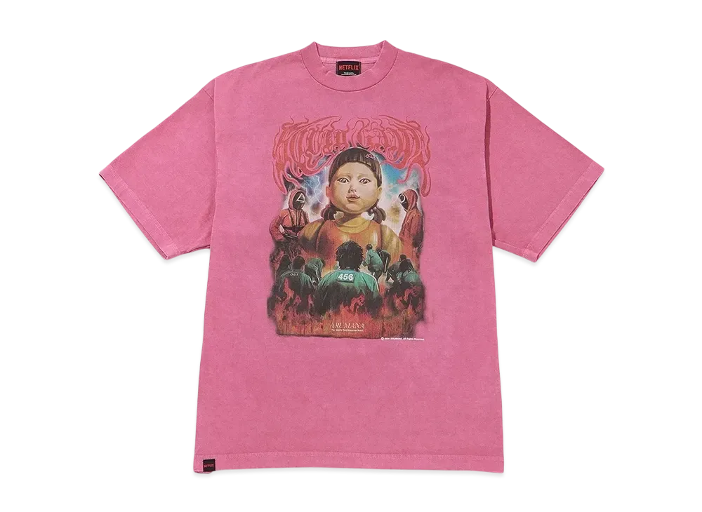 NETFLIX Squid Game Season 2 Original Graphic SS T-Shirt (YOUNG-HEE) "Pink"