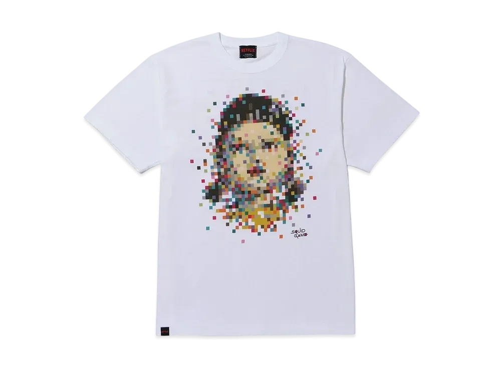 NETFLIX Squid Game Season 2 Pixel Graphic SS T-shirts (YOUNG-HEE) "White"