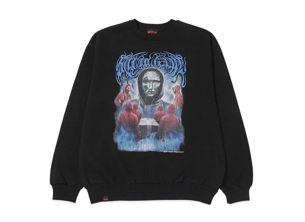 NETFLIX Squid Game Season 2 Original Graphic Sweat Crew (FRONTMAN) "Black"