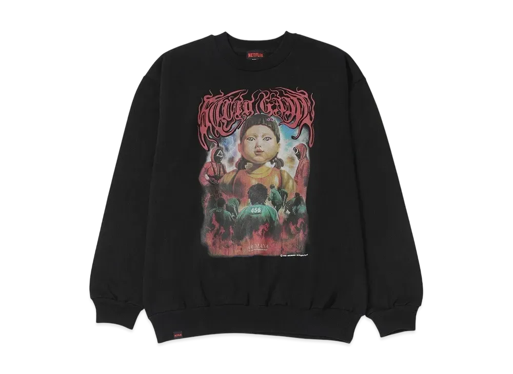NETFLIX Squid Game Season 2 Original Graphic Sweat Crew (YOUNG-HEE) "Black"