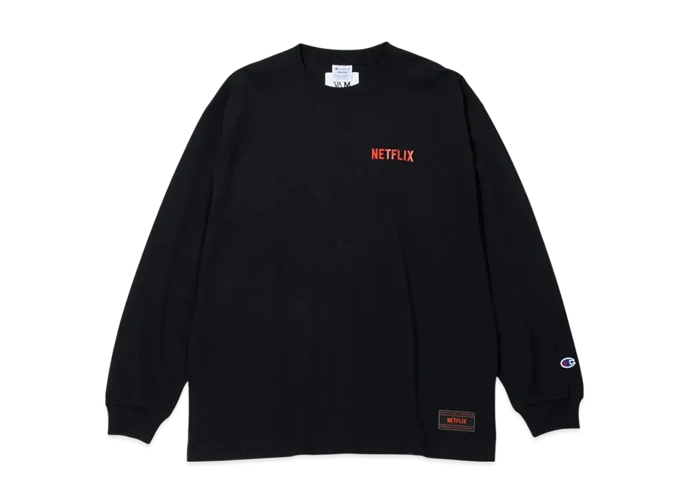 Netflix x V.A. x Champion L/S Tee 014 "Black"