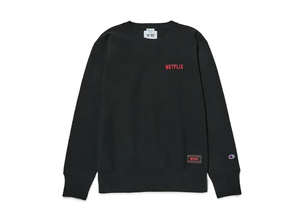 Netflix x V.A. x Champion Crewneck Sweat 014 "Black"