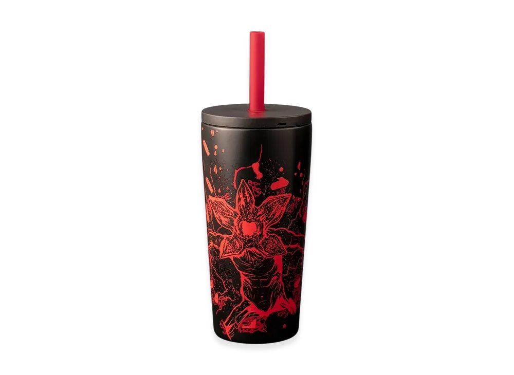 Netflix Stranger Things x V.A. x BIALETTI Tumbler con cannuccia Stranger Things "Black"